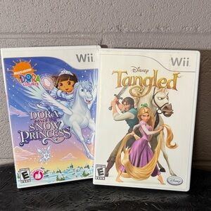 Disney Tangled and Dora Saves the Snow Princess Wii Games
